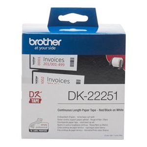 BROTHER Endlosband 62mm Schwar-Rot/Weiss