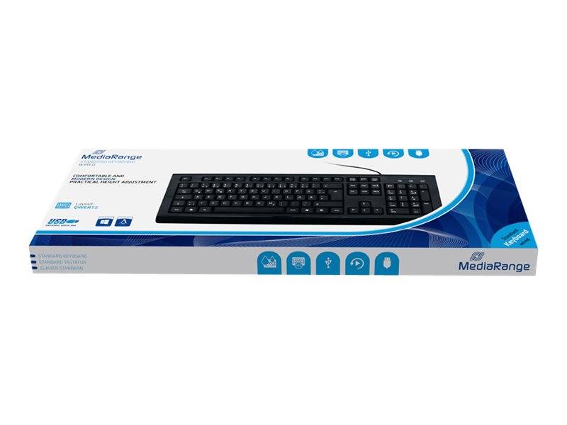 MediaRange Tastatur Standard Keybord black USB 2.0