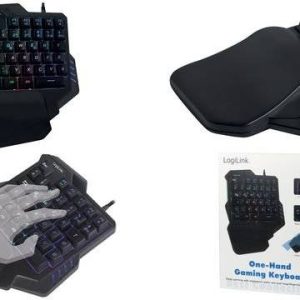 Logilink Einhand-Gaming Tastatur, beleuchtet, schwarz