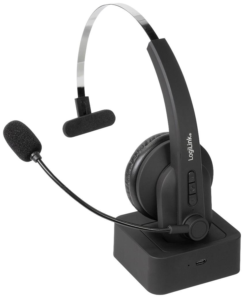 Logilink Bluetooth Headset Mono m.headband & charging stand
