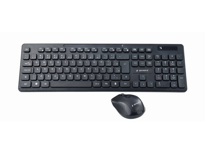 gembird Kabelloses Desktop-Set schwarz DE-Layout