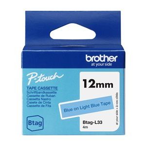 BROTHER 12MM BTAGL33 Ribbon Blue