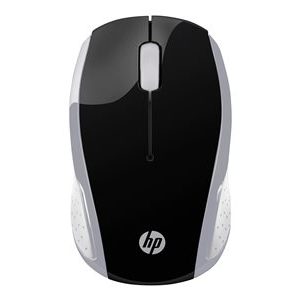 HP Maus 200 Kabellos USB-A 3-Tasten Silber/Schwarz