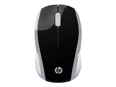HP Maus 200 Kabellos USB-A 3-Tasten Silber/Schwarz